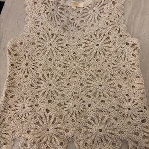 Rebellion Cream Floral Crochet Blouse